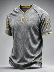 Men's Turkish Football V-Neck T-Shirts