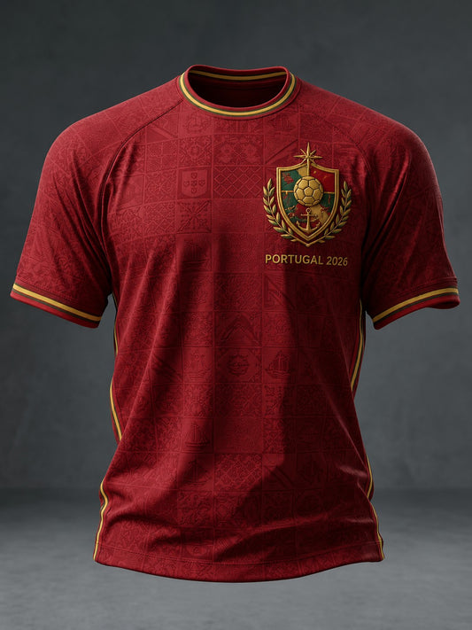 Men's Portugal Football Printed T-shirt