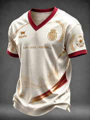 Men's Spanish Football V-neck T-shirt