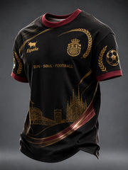 Men's Spanish Football Printed T-shirt