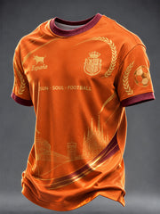 Men's Spanish Football Printed T-shirt