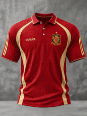 Men's Gift For Football Fans Print Casual Polo