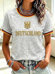 Women's Germany Football Printed T-shirt