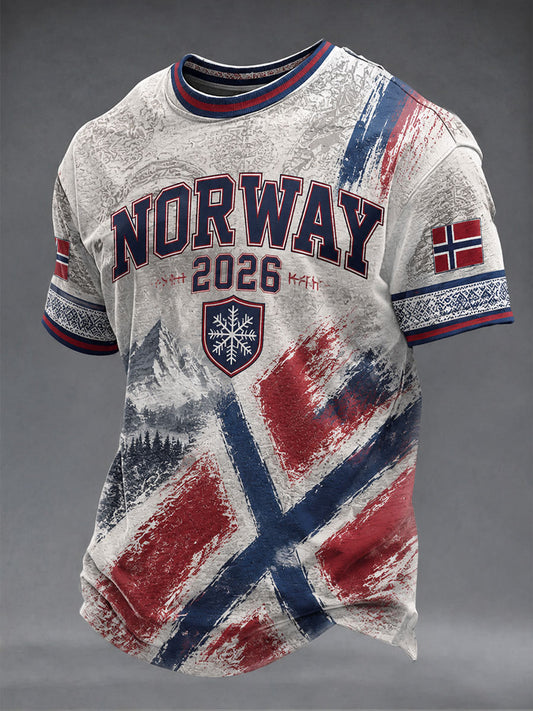 Men's Norway Football Casual Sport-Style Unisex T-Shirt