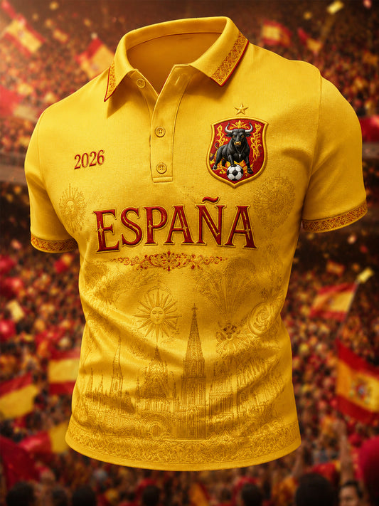 Men's Gift For Football Fans Print Casual Polo