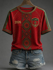 Women's 2026 Morocco Football T-shirts