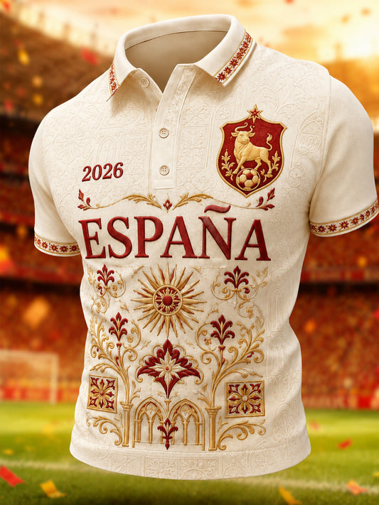Men's Gift For Football Fans Print Casual Polo