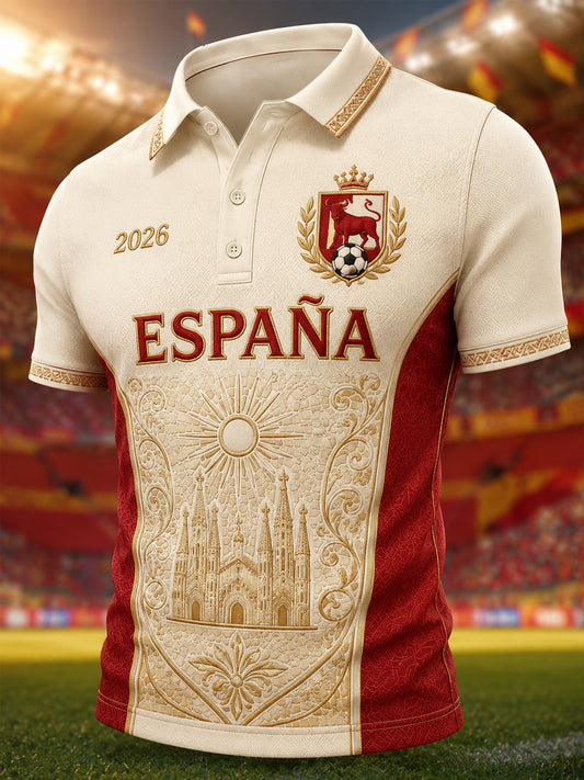 Men's Gift For Football Fans Print Casual Polo