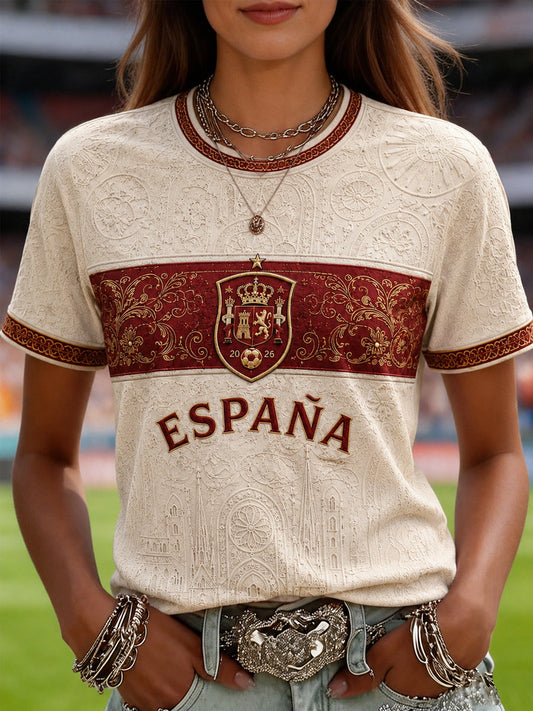 Women's Gift For Football Fans Print Casual Tee
