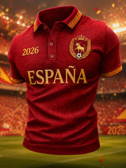 Men's Gift For Football Fans Print Casual Polo