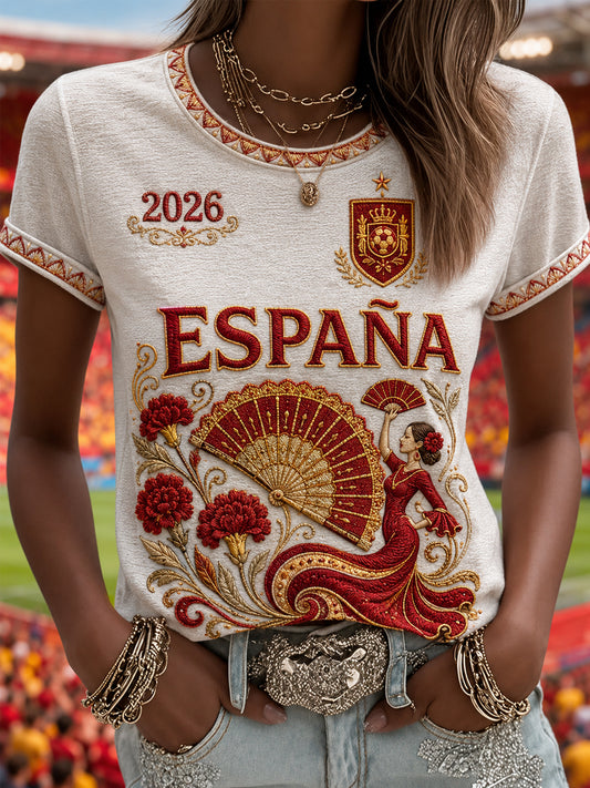 Women's Gift For Football Fans Print Casual Tee