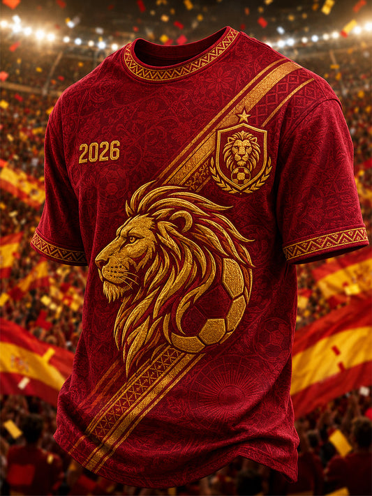 Men's Gift For Football Fans Print Casual Tee