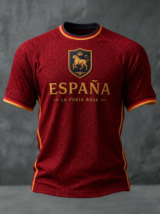 Men's Spain Football Short Sleeve T-shirt