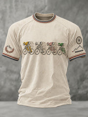 Men's Skeleton Bicycle Short Sleeve T-shirt