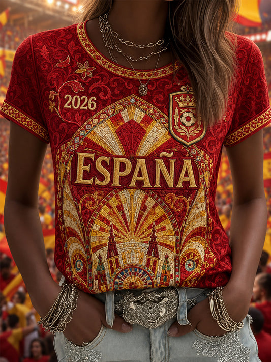 Women's Gift For Football Fans Print Casual Tee