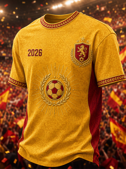 Men's Gift For Football Fans Print Casual Tee