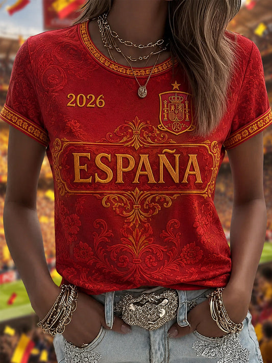 Women's Gift For Football Fans Print Casual Tee