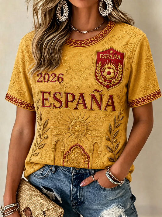 Women's Gift For Football Fans Print Casual Tee
