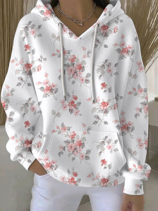 Damen Kapuzenpullover mit rosafarbenem Brustkrebs-Print