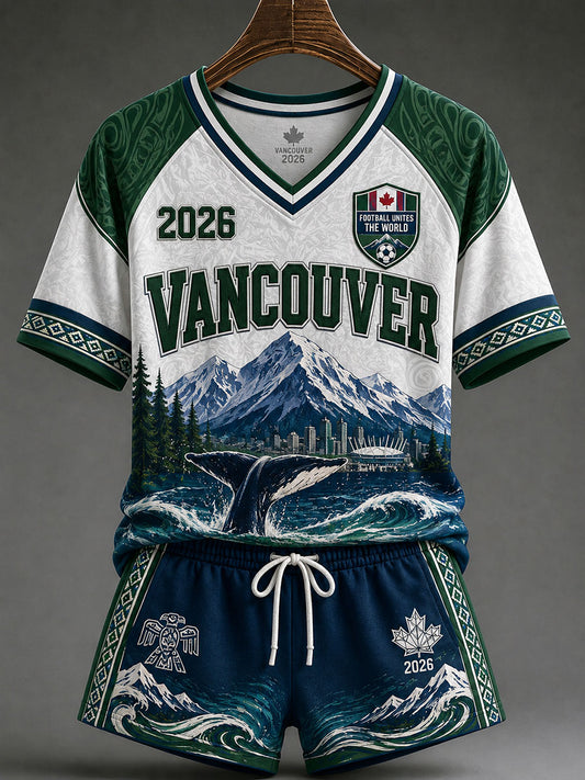 Women's 2026 Canada Soccer V-Neck T-Shirts