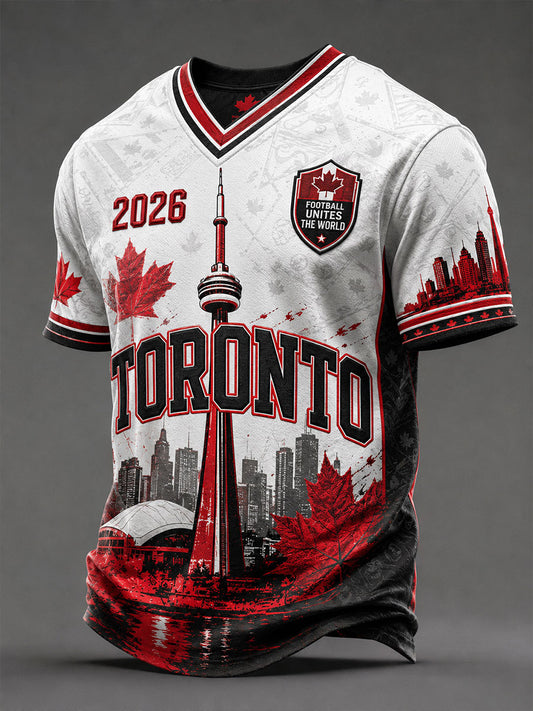 Men's 2026 Canada Soccer V-Neck T-Shirts