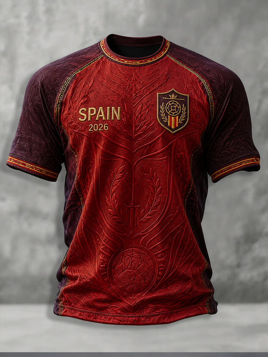 Men's Spanish Football Fans Print T-shirt