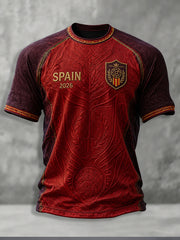 Men's Spanish Football Fans Print T-shirt