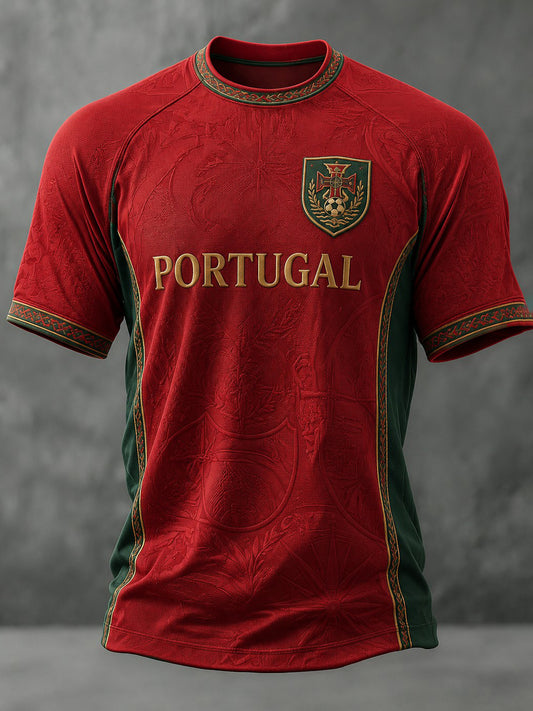 Men's Portugal Football Printed T-shirt