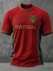 Men's Portugal Football Printed T-shirt