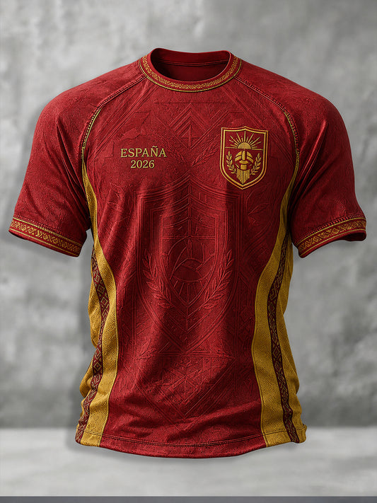 Men's Spanish Football Fans Print T-shirt