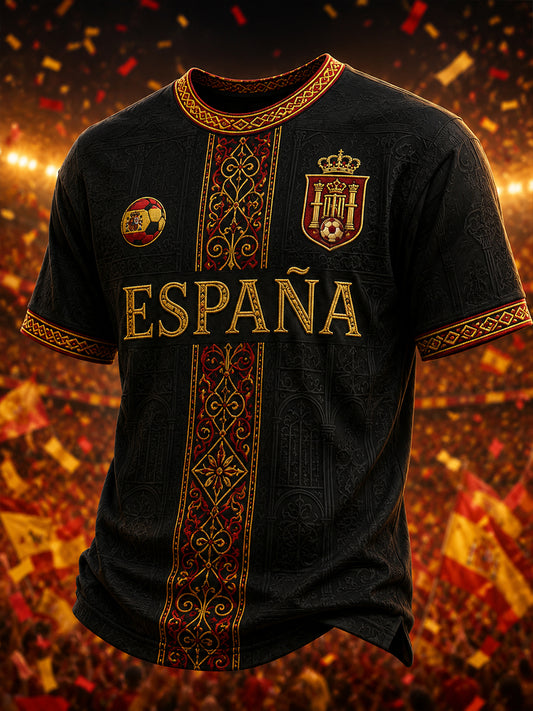 Men's Gift For Football Fans Print Casual Short Sleeve O-Neck T-Shirt