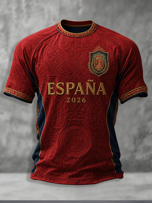 Men's Spanish Football Fans Print T-shirt