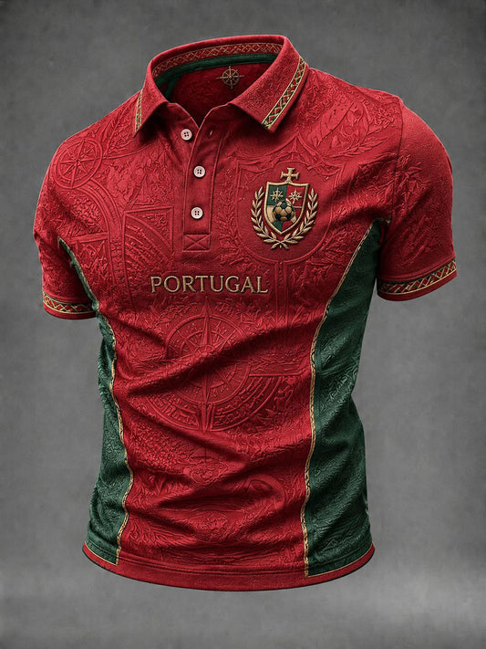 Men's Portugal Football Printed Shirt