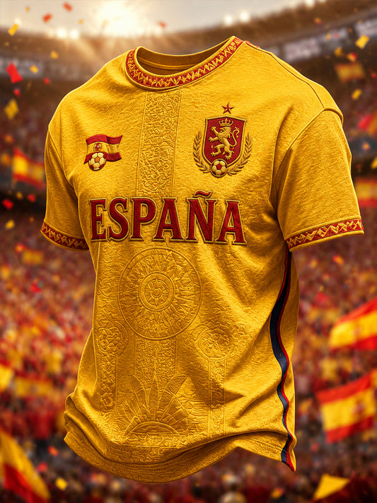Men's Gift For Football Fans Print Casual Short Sleeve O-Neck T-Shirt