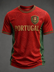 Men's Portugal Football Printed T-shirt