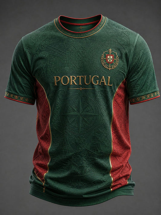 Men's Portugal Football Printed T-shirt