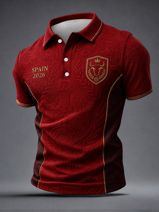 Men's Spanish Football Fans Print Shirt