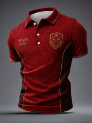 Men's Spanish Football Fans Print Shirt