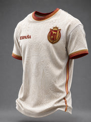 Men's Spanish Football Printed T-shirt