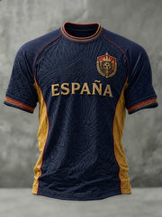 Men's Spanish Football Printed T-shirt