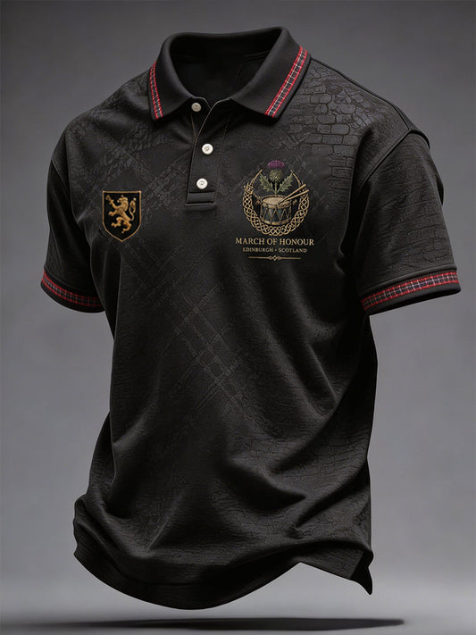 Men's Scotland Edinburgh Art Printed Casual Tops