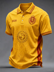 Herren-Geschenk für Fußballfans Bedrucktes lässiges Polo