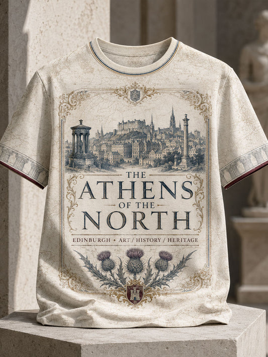 Unisex Scotland Edinburgh Art Printed T-shirt