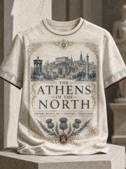 Unisex Scotland Edinburgh Art Printed T-shirt