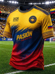 Men's 2026 Colombia Football Print Casual Unisex T-Shirt