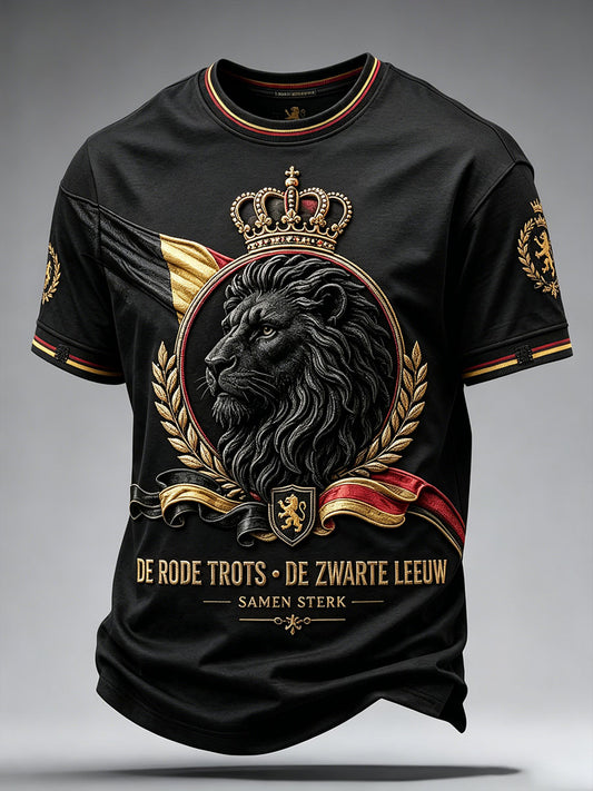 Men's Belguim Pride Art Printed T-shirt