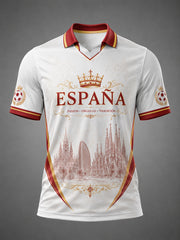Men's Spanish Football Printed T-shirt