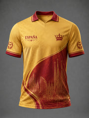 Men's Spanish Football Printed T-shirt