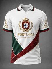 Herren T-Shirt mit portugiesischem Fußballmotiv