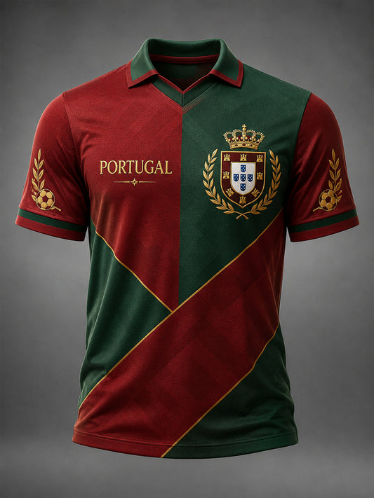 Men's Portuguese Football Printed T-shirt
